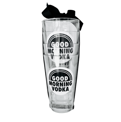 Good Morning Vodka Tumblers, 24 oz - Stack of 4